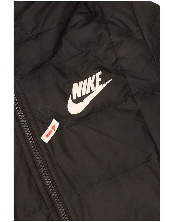 Nike - Chaqueta acolchada con capucha para mujer, talla 40, color gris medio