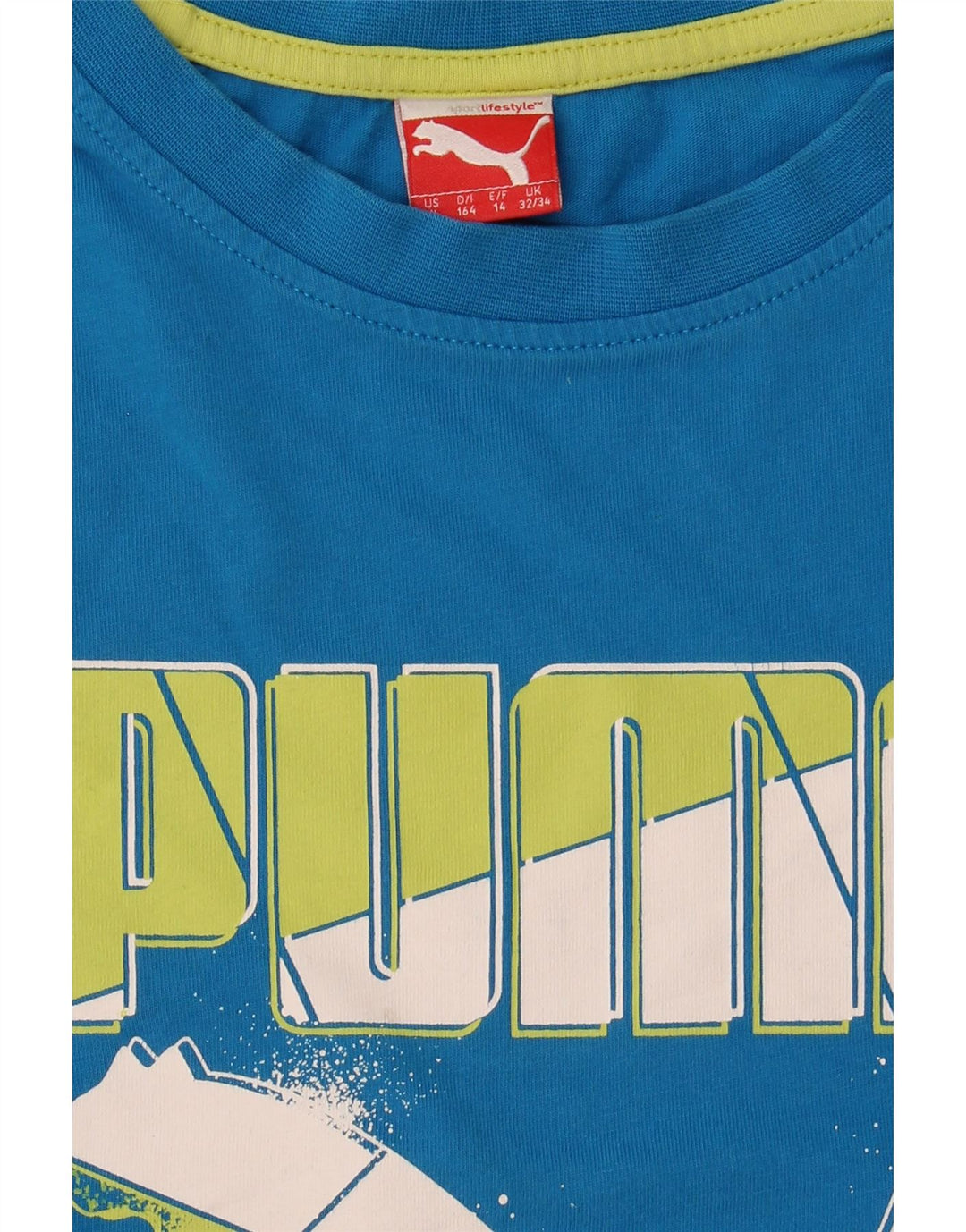 Puma Camiseta gráfica para niño 13-14 años Azul
