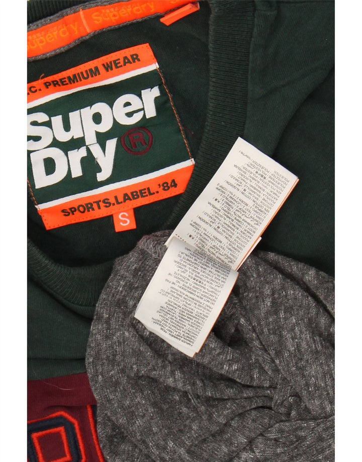 SUPERDRY Hombre Top gráfico de manga larga con bloques de color multicolor pequeño