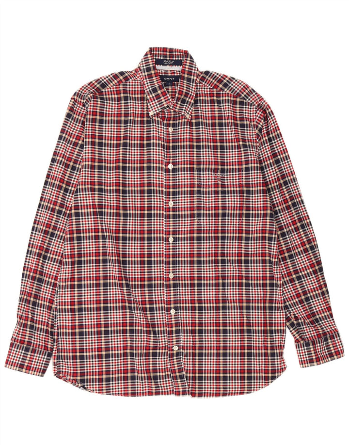 Camisa De Franela Regular Fit De Algodón Con Cuadros Multicolores Gant Hombre