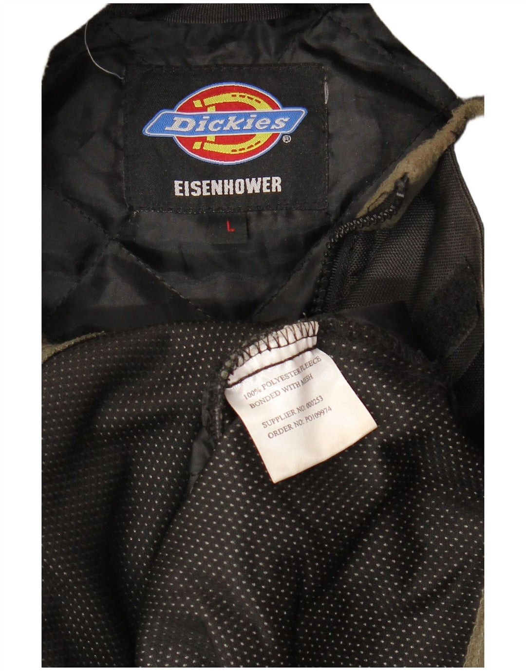 DICKIES Chaqueta cortavientos Eisenhower Golf Club para hombre UK 40 Large Black