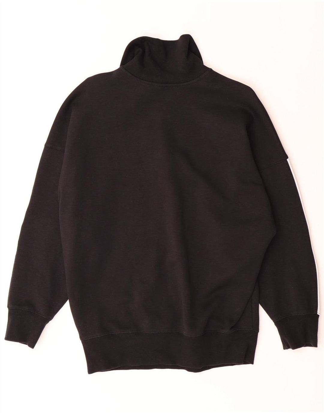 ADIDAS Sudadera extragrande con cuello y cremallera para mujer, talla 40, color negro