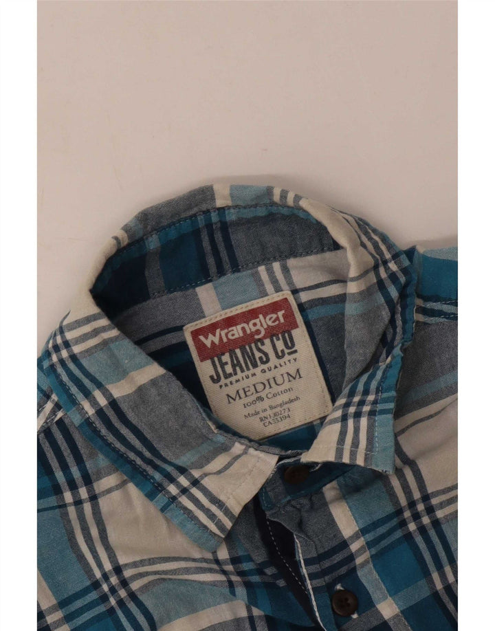 Camisa Wrangler Hombre Medium Blue Check