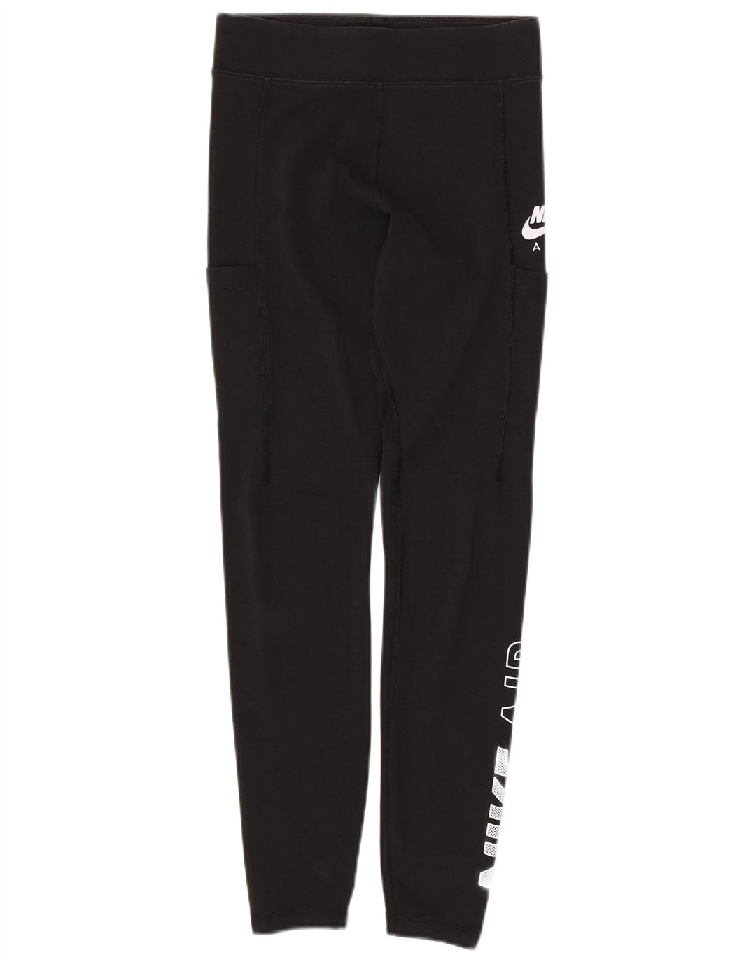 NIKE Leggings gráficos para mujer UK 10 Small Algodón negro