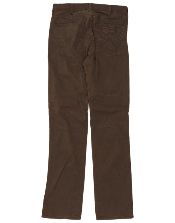 Wrangler Pantalones casuales rectos elásticos Arizona para hombre W32 L34 Algodón marrón
