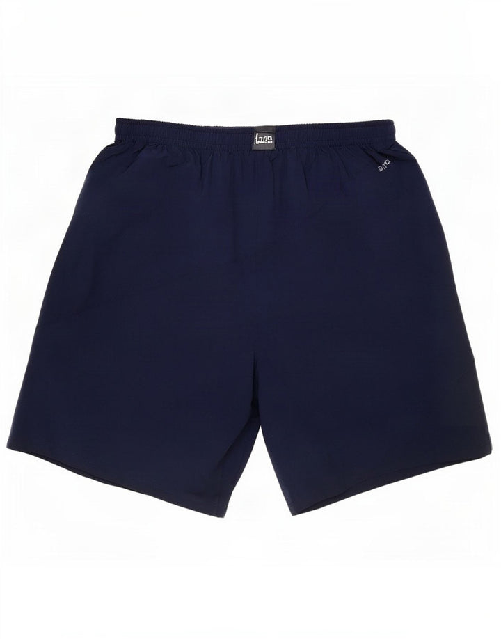 Nike - Pantalones cortos deportivos Dri Fit para hombre (poliéster a rayas), color azul marino