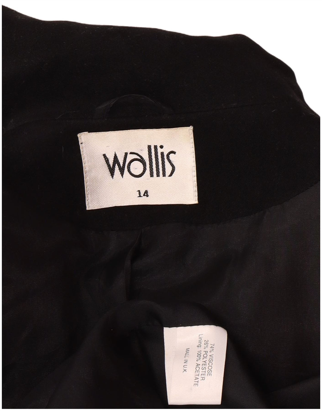 Wallis Chaqueta Blazer Larga de 3 Botones para Mujer UK 44 Grande Negro Clásico