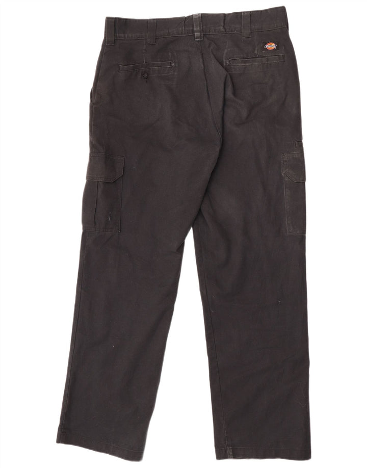 Dickies Pantalones cargo rectos de corte regular para hombre W34 L32 Poliéster negro