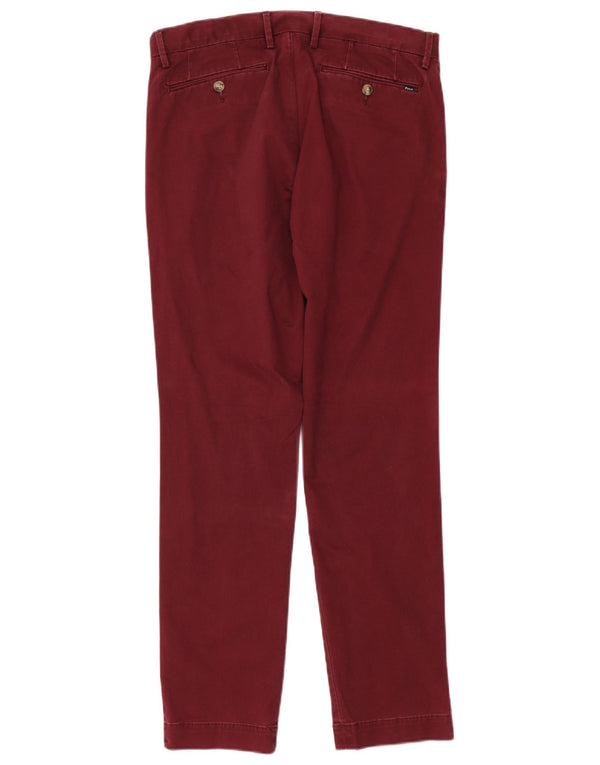 Polo Ralph Lauren Pantalones chinos ajustados para hombre W32 L32 Algodón burdeos