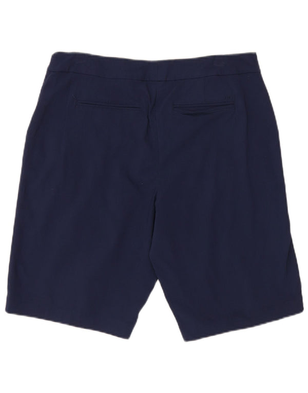 Izod Womens Chino Shorts US 12 Large W34 Navy Blue Rayon