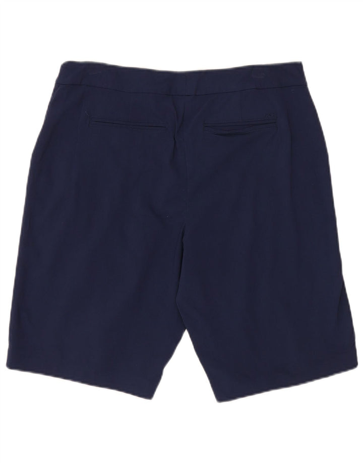 Izod pantalones cortos chinos para mujer US 12 grande W34 azul marino rayón