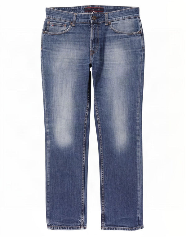 Tommy Hilfiger Vaqueros rectos para hombre W33 L32 Algodón azul