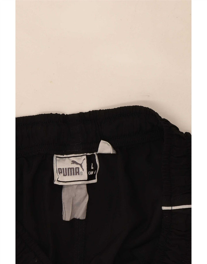 Puma Pantalones cortos deportivos para hombre, talla grande, color negro