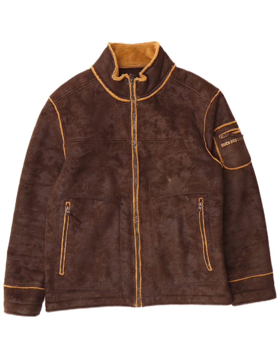 DUCK AND COVER Chaqueta Sherpa para hombre UK 40 Grande Poliéster marrón