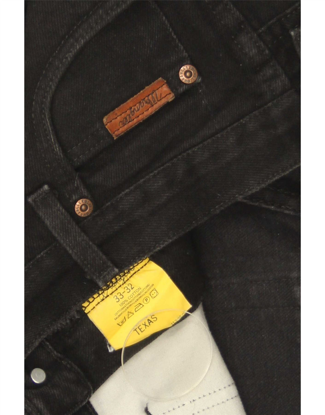 Wrangler Vaqueros Rectos Texas Mujer W33 L32 Algodón Negro