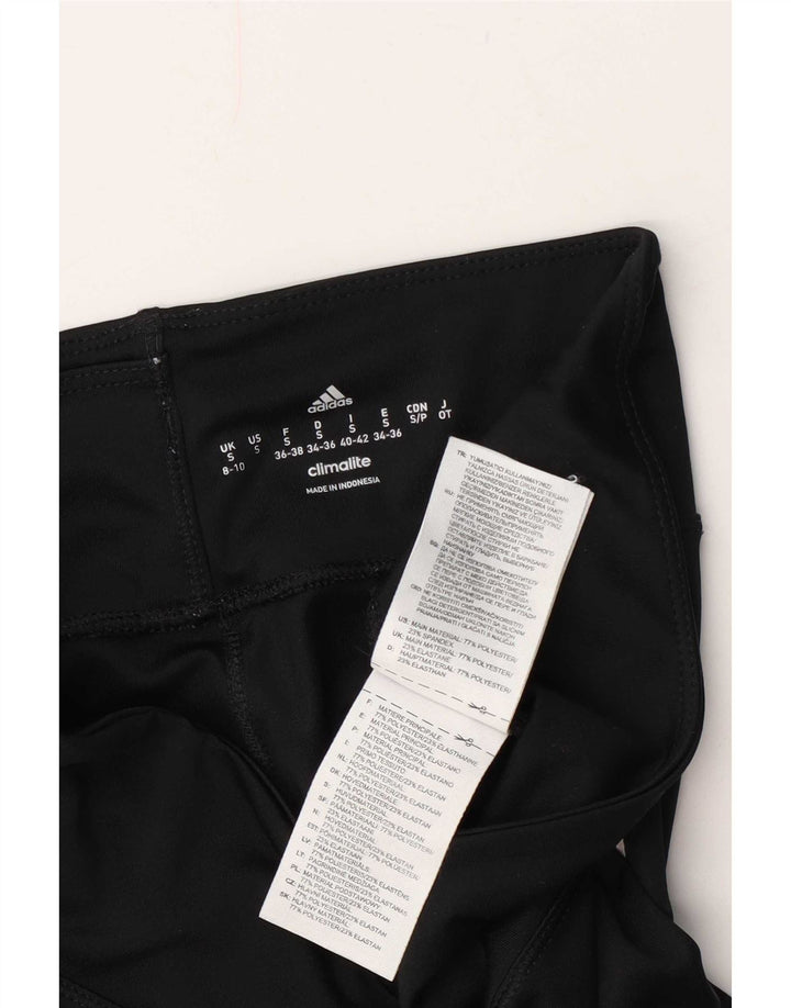 Adidas Leggings Climalite para mujer Reino Unido 8/10 Pequeño Negro Poliéster