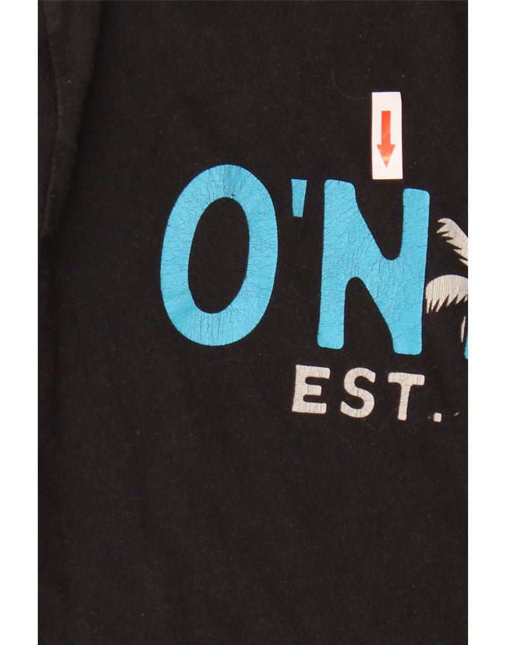 O'Neill Mens Graphic Top Manga Larga Algodón Negro Mediano