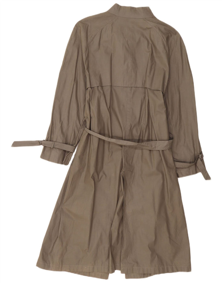 VINTAGE Mujer Gabardina Reino Unido 14 Gris Medio