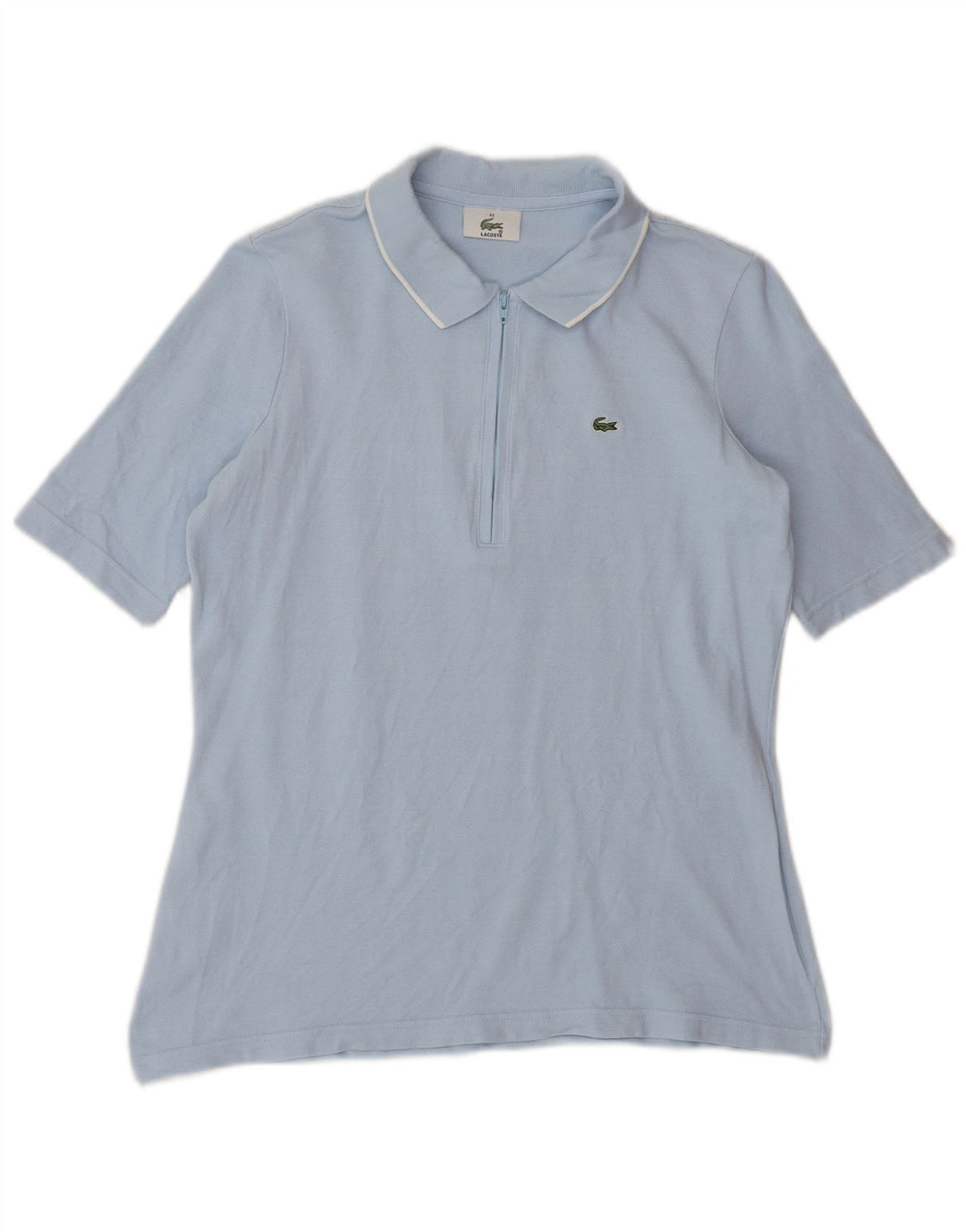 Polo Lacoste para mujer talla 42 algodón azul grande