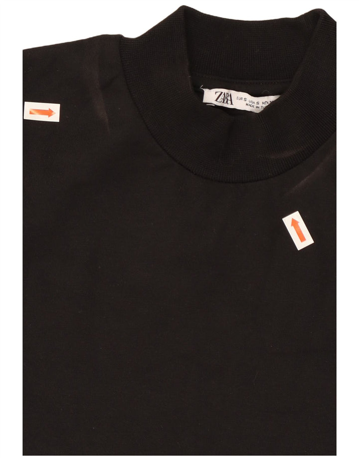 Zara Hombre Sudadera Jumper Small Negro Algodón