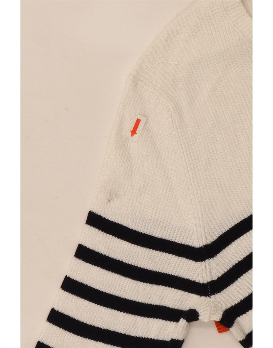 Massimo Dutti Jersey con Cuello Barco para Mujer UK 40 Mediano Rayas Blancas