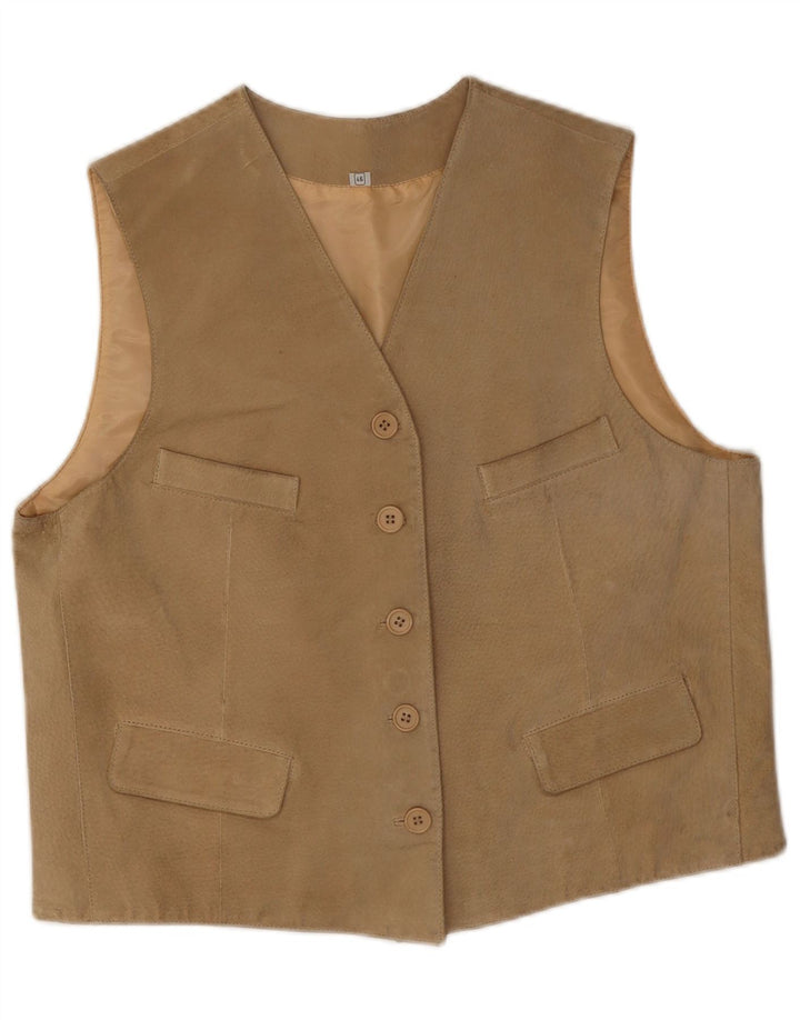 Chaleco vintage para mujer IT 46 Grande Beige