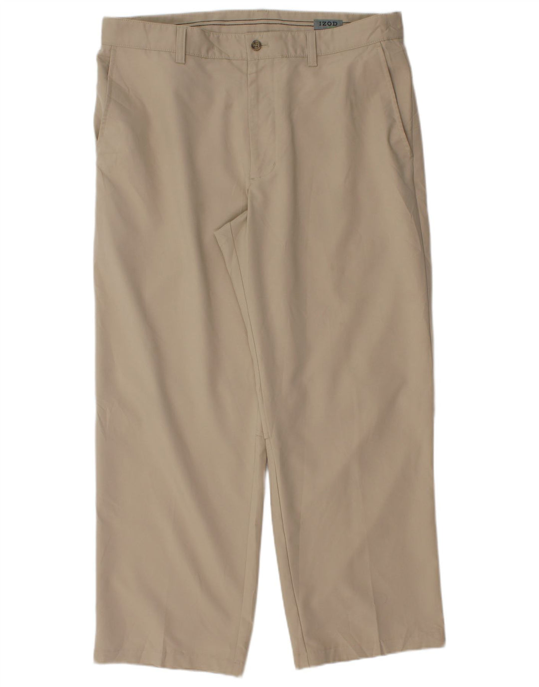 Pantalón chino recto Izod para hombre W36 L28 Poliéster beige
