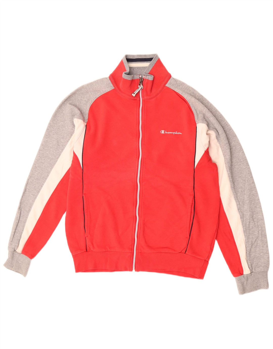Champion Chaqueta De Chándal De Algodón Rojo Medio Con Bloques De Color Para Hombre