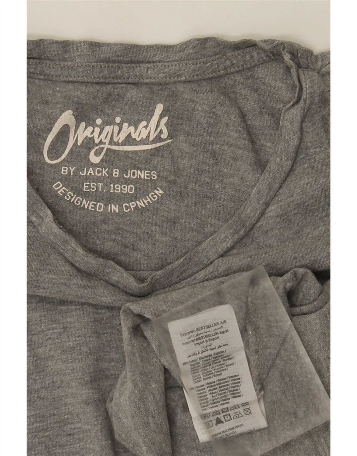 Camiseta Jack & Jones Hombre Top Gris Medio Algodón