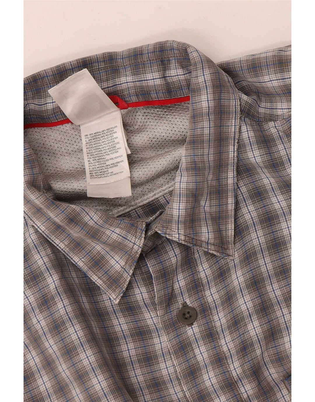 The North Face Camisa De Manga Corta Regular Fit Modal A Cuadros Gris Medio Hombre