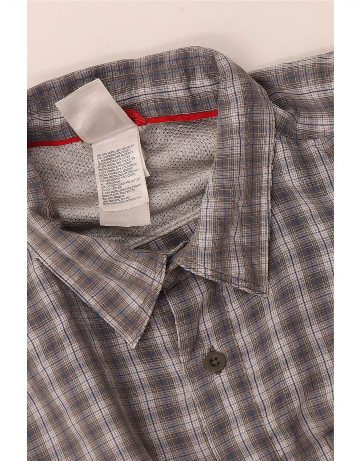 The North Face Camisa De Manga Corta Regular Fit Modal A Cuadros Gris Medio Hombre
