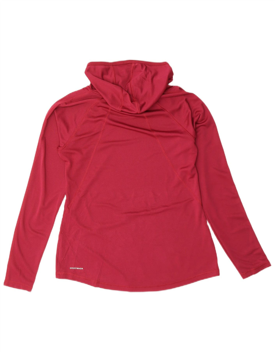 Reebok - Camiseta con capucha para hombre, manga larga, poliéster burdeos medio
