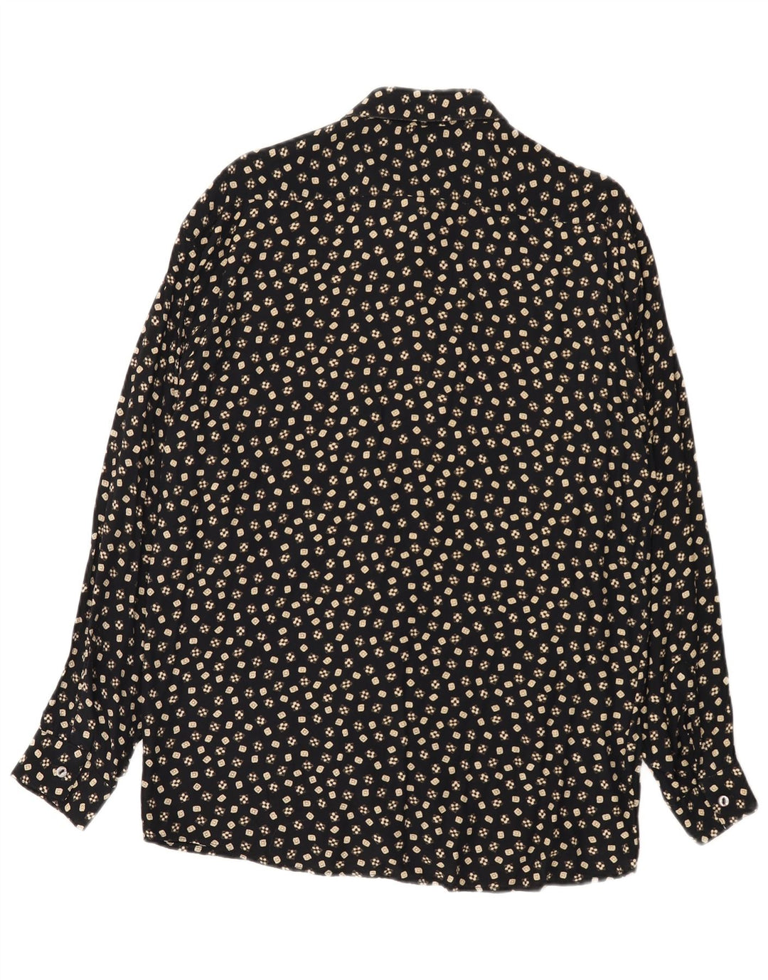 Camisa Tipo' S Hombre Mediana Viscosa Floral Negra