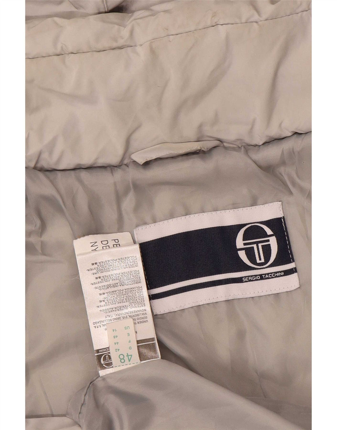 Sergio Tacchini Chaqueta acolchada con capucha para mujer US 14 XL Poliéster gris