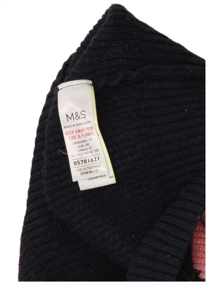 Marks & Spencer Jersey con cuello alto para mujer, talla 40, talla M, multicolor