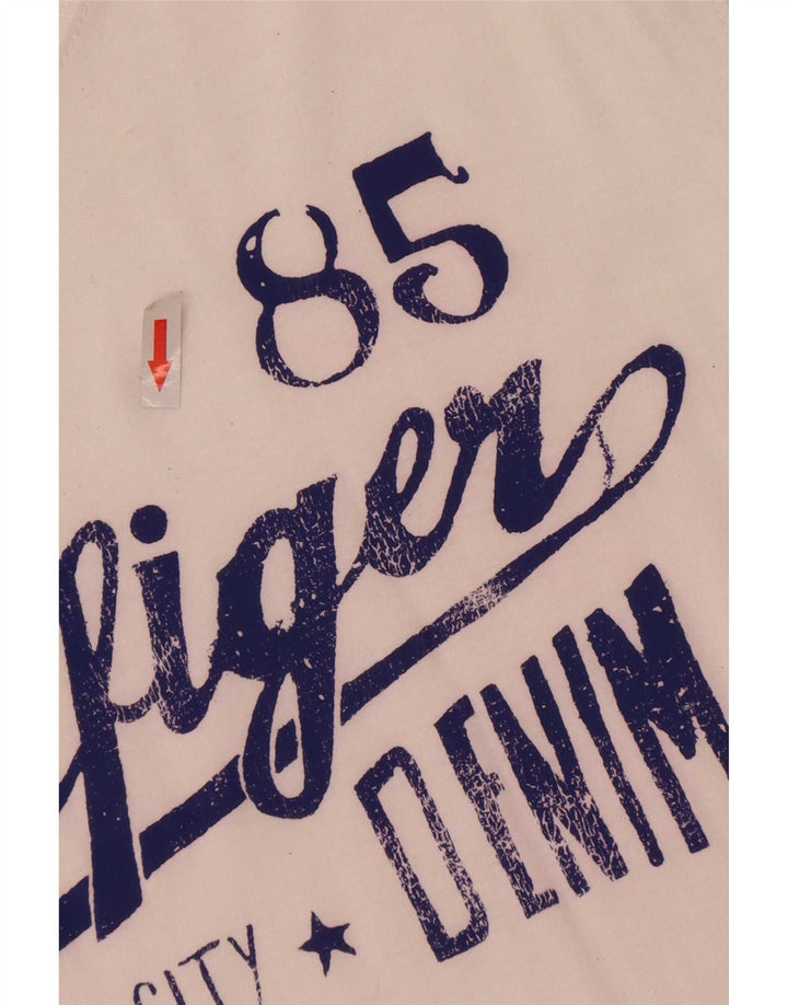 Tommy Hilfiger Camiseta gráfica para hombre Top 2XL Blanco
