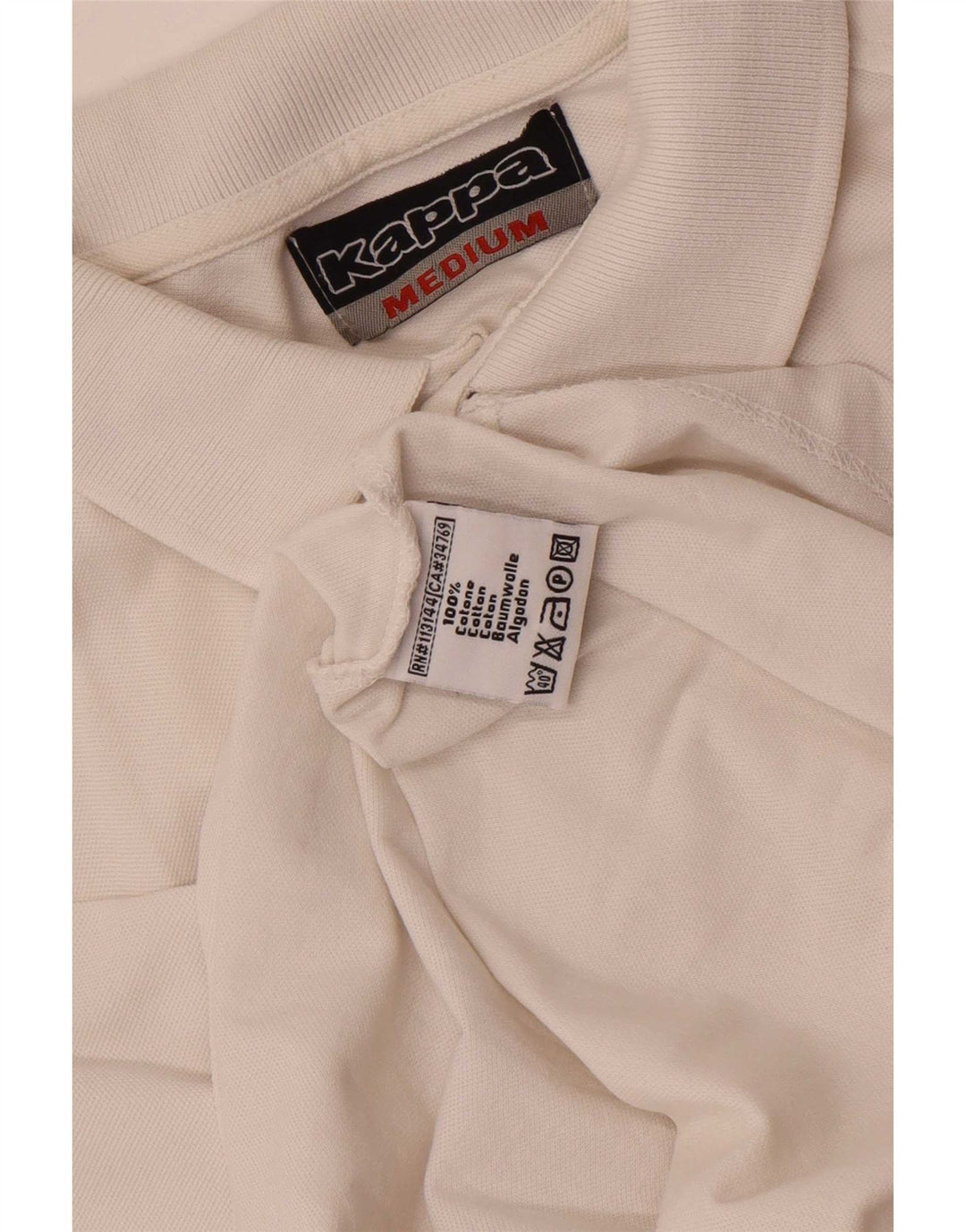Polo Kappa Hombre Algodón Blanco Mediano