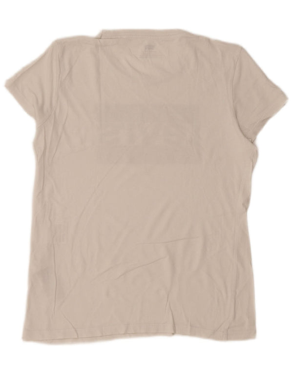 LEVI'S Camiseta gráfica para mujer Top UK 12 Medium White Cotton