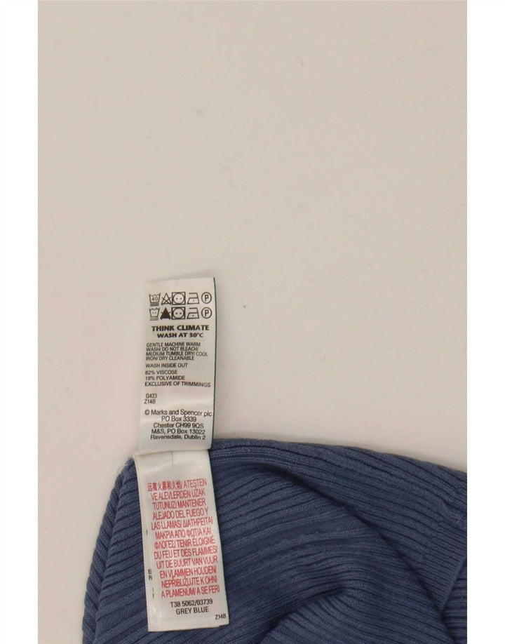 Marks & Spencer Jersey de cuello redondo para mujer UK 40 Viscosa azul medio