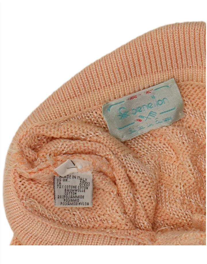 Benetton Jersey De Cuello Alto Con Estampado Abstracto IT 48 XL Rosa
