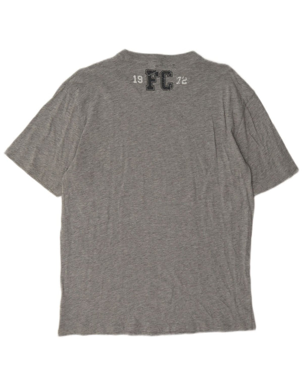 French Connection Camiseta gráfica para hombre Top de algodón moteado gris medio