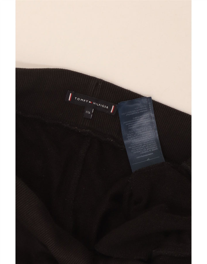 TOMMY HILFIGER Pantalones de chándal con estampado gráfico para niño 15-16 años Negro