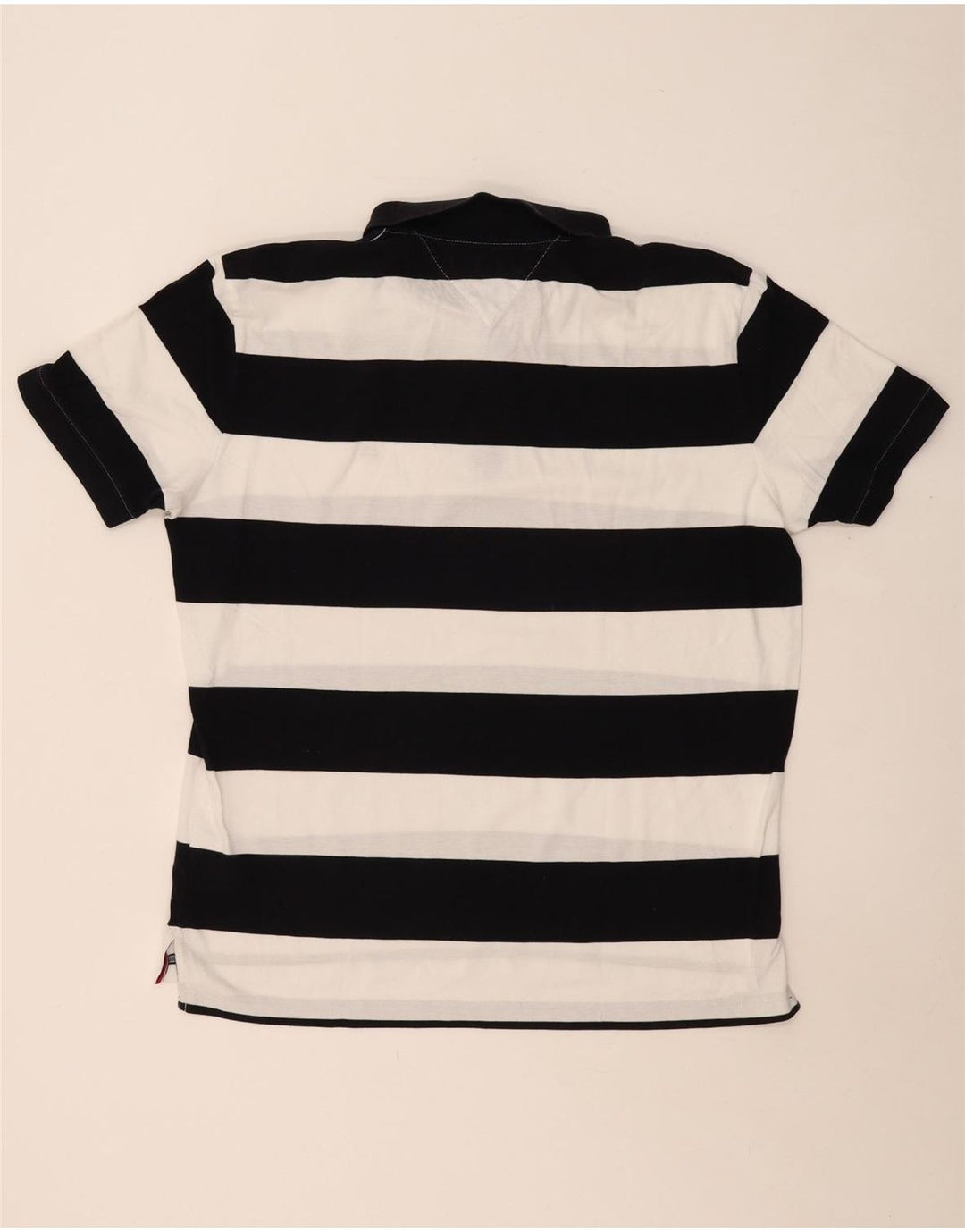 TOMMY HILFIGER Polo de corte regular para hombre XL Algodón a rayas negro