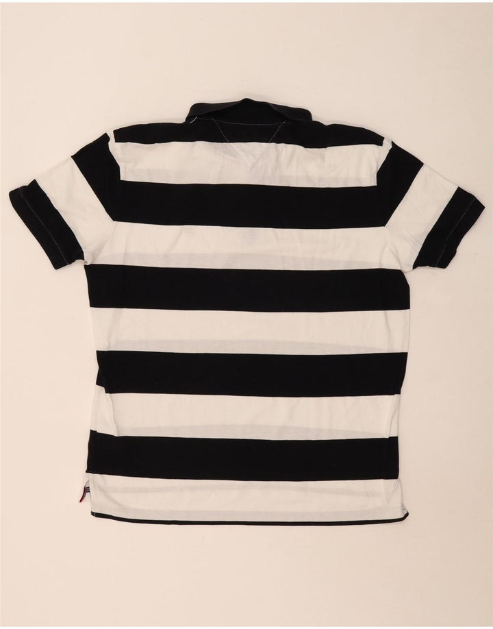 TOMMY HILFIGER Polo de corte regular para hombre XL Algodón a rayas negro