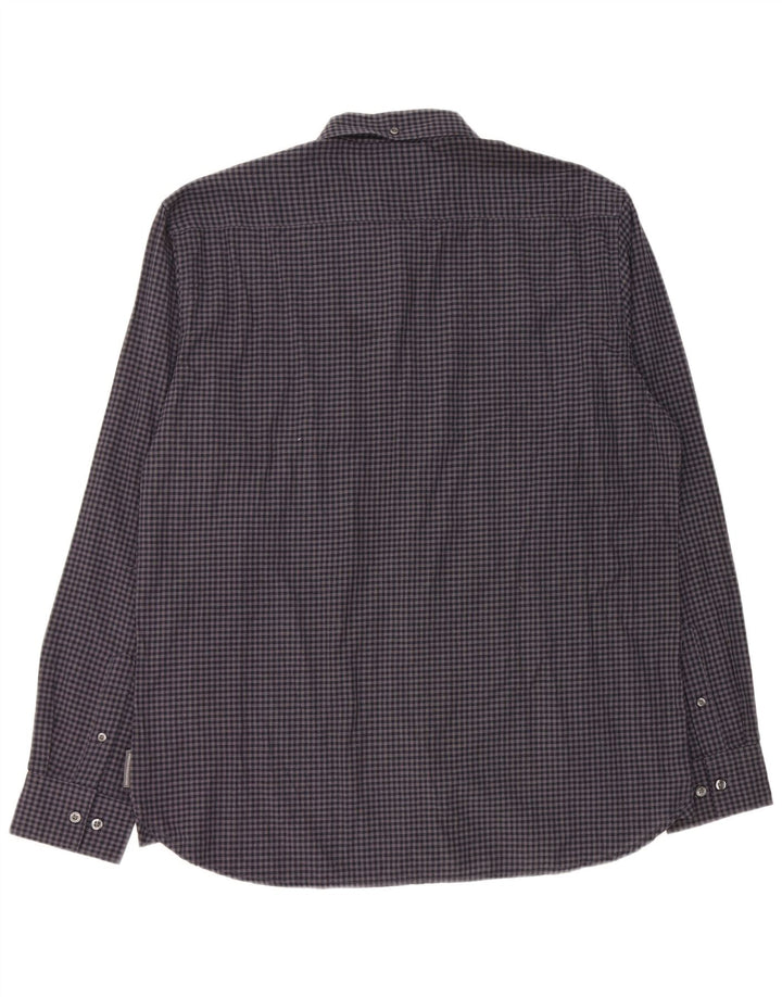 Camisa para hombre French Connection XL Algodón a cuadros azul marino