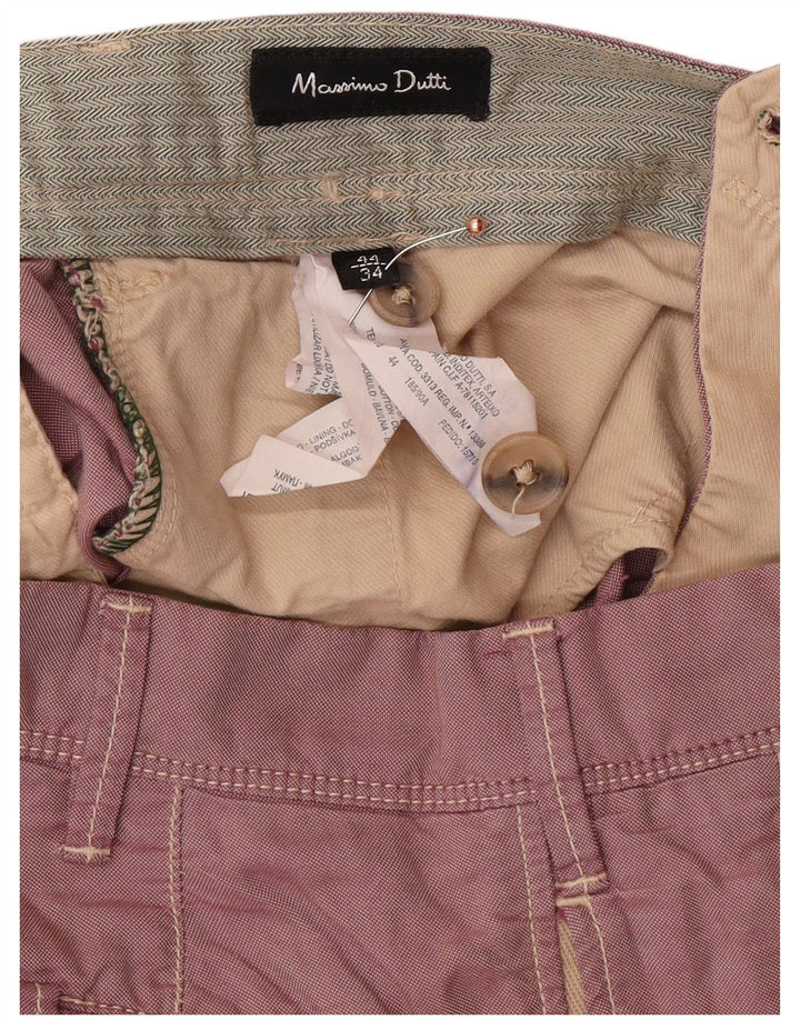 MASSIMO DUTTI Pantalón chino para hombre EU 44 Large W34 L31 Pink Classic