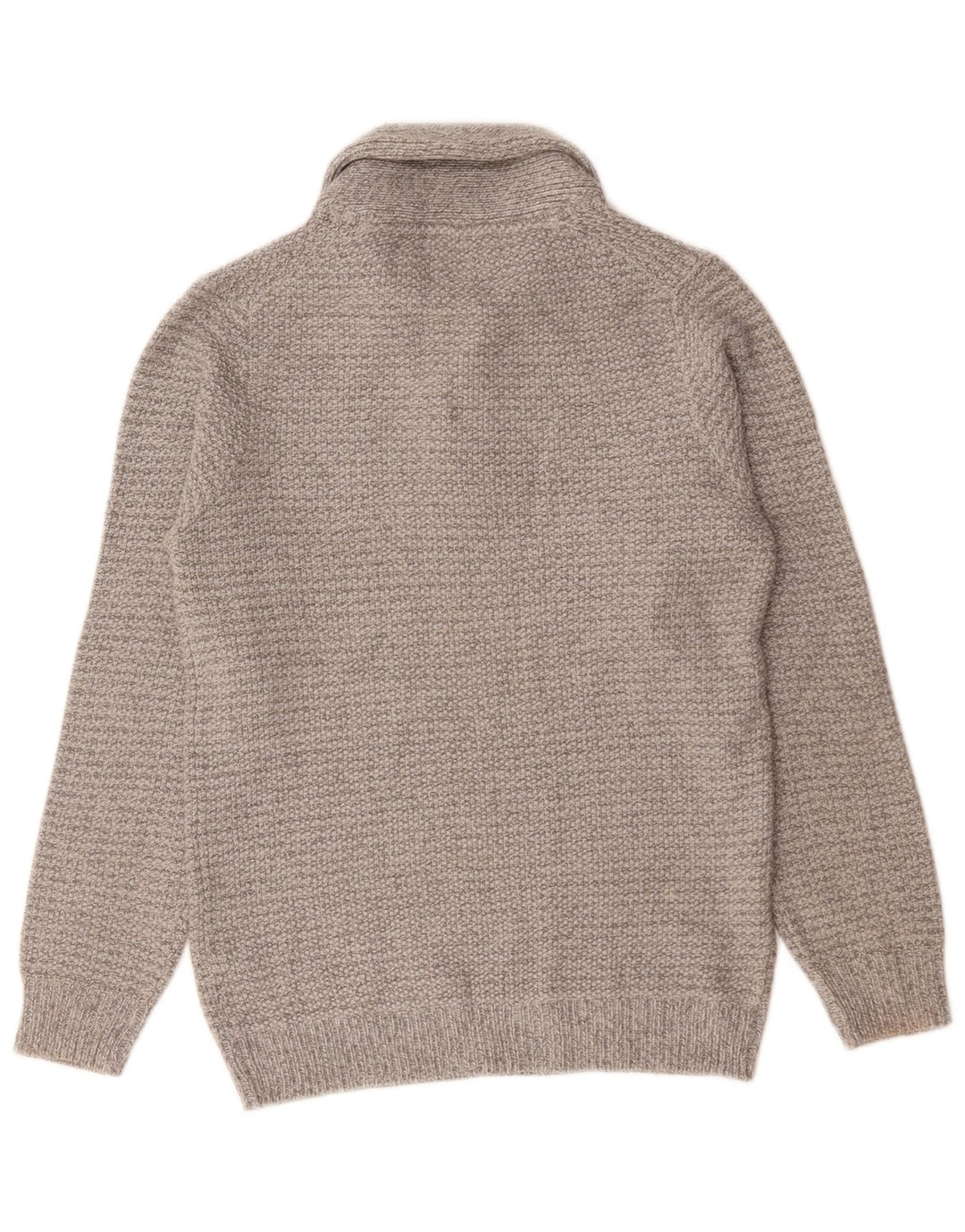 Marks & Spencer Hombre Polo Cuello Jersey Suéter Pequeño Acrílico Gris