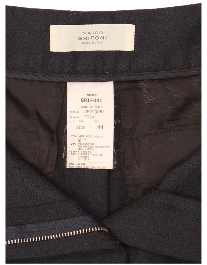 Minifalda para mujer Mauro Grifoni IT 44 Medium W30 Lana azul marino