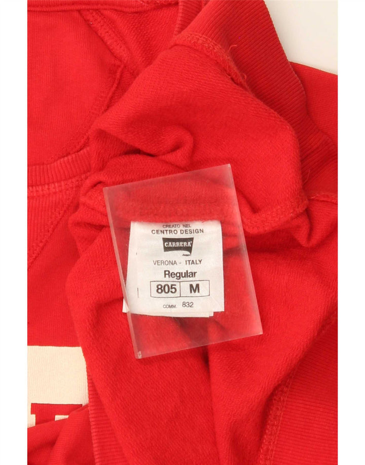 Carrera Hombre Gráfico Regular Fit Sudadera Jumper Medio Algodón Rojo