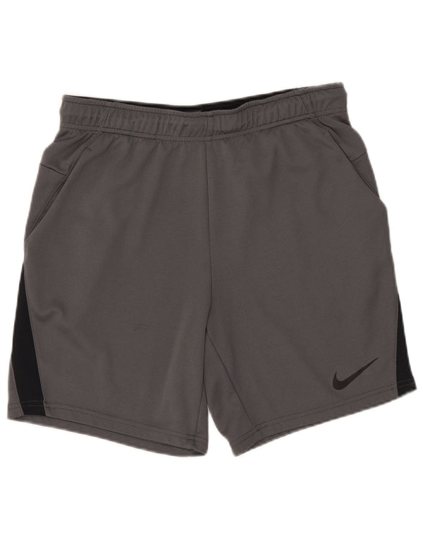 Pantalones cortos deportivos Nike Dri Fit para hombre Poliéster color block gris medio